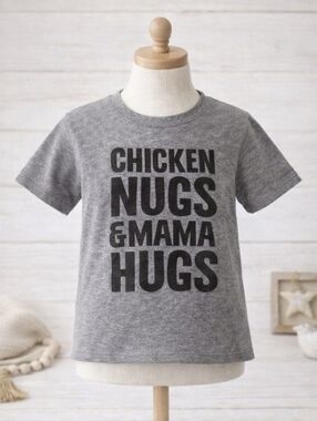 Gildan Heather Gray Kids 'Chicken Nugs & Mama Hugs' Graphic Tee